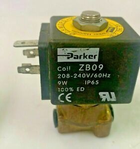 PARKER 1/8&#034; VE140.2IR 230v ZB09 9W COIL COFFEE MACHINE SOLENOID VALVE