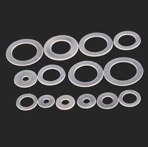 M2-M20 Soft Plastic Flat Washers Gasket Nylon Insulation Shim Fit Bolts &amp; Screw