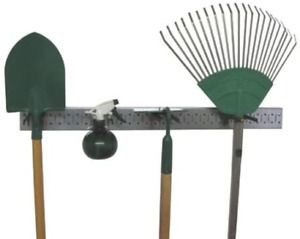 Metal Pegboard Strip Garden Tool Organizer Pegboard Rail Kit