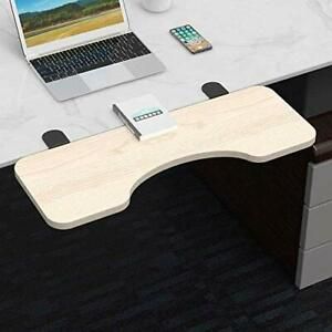 OUGIC Ergonomics Desk Extender Arc Tray 25.2&#034;x9.5&#034; Punch-Free Clamp on Foldab...