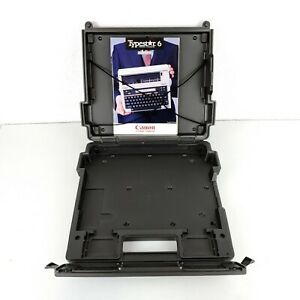Vintage Plastic Hard Case &amp; Manual for Canon Typestar 6