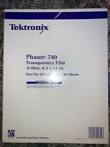 Tektronix Phaser 740 Printer Transparency Film A Size 8.5 x11 OPEN BOX 42 Sheets