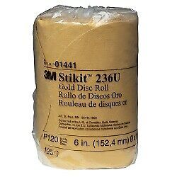 3M 01441 6&#034; 3M Stikit Gold Disc Roll - 125 Discs per Roll