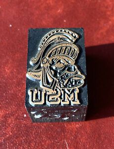 Michigan State MSU Sparty Printing Letterpress Printers Block Copper