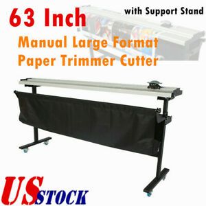 US Stock 63 Inch Manual Large Format Paper Trimmer Cutter with Support Stand