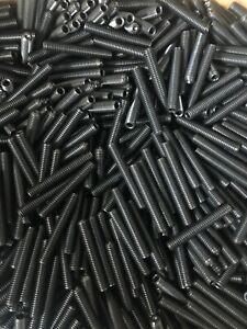 1500 LOT  5/16&#034;-18 x 2&#034; Alloy Steel Socket Set Screw Cup Point Black 101403