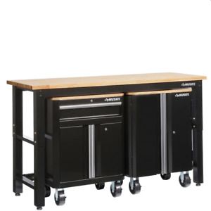 Husky Garage Storage 3-Piece Adjustable Shelves/Wheel Heavy-duty Double-Wall