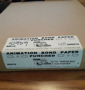 12-Field Animation Paper - ACME Punched INGRAM Bond, 500 Sheets 1Ream - AAU Art