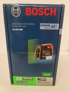 BOSCH 40&#039; Self Leveling Cross Line Laser W/ VisiMax Green Beam GLL40-20G