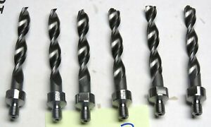 Lot of (6) 1/2&#034; Twisted Shank Drill Made in France Apex Tools SAS D2000299