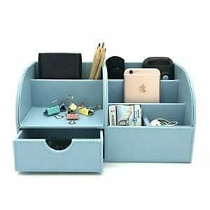 UnionBasic Office Desk Organizer - Multifunctional PU Leather Desktop Storage...