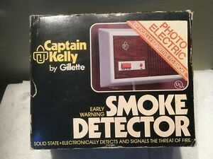 Vintage Captain Kelly By Gillette Early Warning Electric Smoke Detector #941