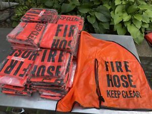 red fire hose cover new Lot 3 Safety Keep Clear Reel Fireman 24” Reels firehouse
