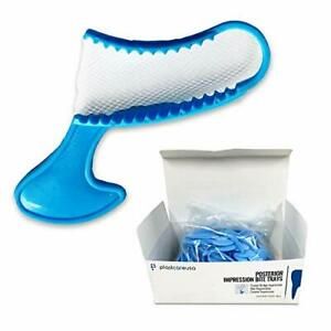 50 Posterior Blue Disposable Dental Bite Registration Trays Mouth Trays 50 Trays