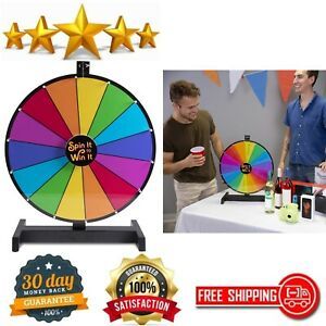 18in Spin it to Win It Prize Wheel With 14 Colorful Slots &amp; Customizable Button