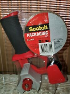 New &amp; Sealed! Scotch 3M Packaging Tape Gun Dispenser + 1 Roll of Heavy Duty Tape