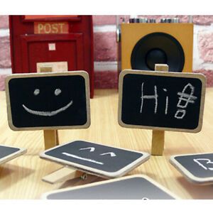 Standing Wooden Photo Holder Card Paper Note Memo Clip Desk DecoRCHU