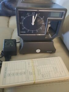 Amano TCX-21 Time Clock Punch - WORKS - With Key