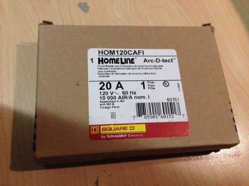 SQUARE D HOMELINE HOM120PCAFI ARC-FAULT COMBO 20A PLUG IN