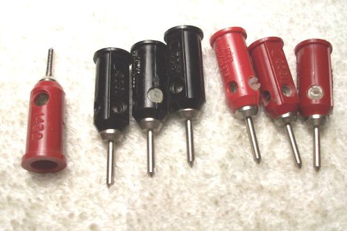 2mm probe-binding post-jack   3 red &amp; 3 black plus 1 red 4mm  pomona electronics for sale