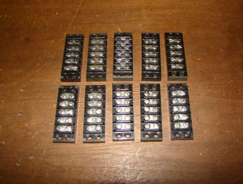 (lot of 10) 5 position screw barrier strip terminal block for sale