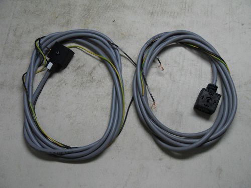 (l7) 1 lot of 2 used festo 30931 solenoid sockets w/ cable for sale