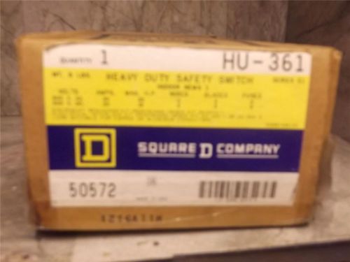 Square D #HU-361 30 Amp 600 V Safety Switch New In Box