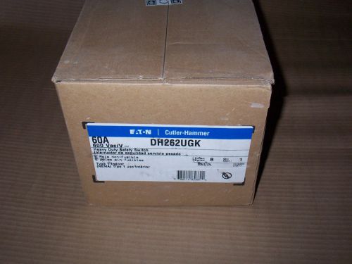 New Cutler Hammer DH262UGK 60 amp 600v 2p. Non Fusible Safety Switch Disconnect