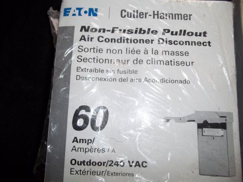 2 Eaton non fusible pull out air conditioner disconnect 60 amps  240 VAC