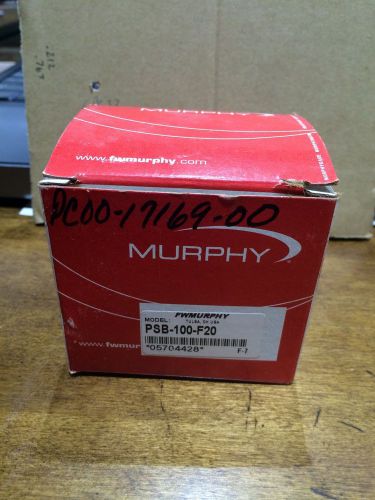 Murphy pressure switch psb-100-f20 (5 avaliable) for sale