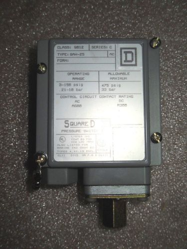 (n1-2) 1 nib square d 9012-gaw-25 pressure switch for sale