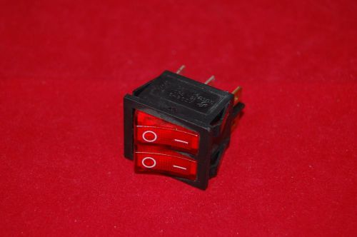 2Pcs Double  2 Position  Rocker Switch RED Light Illuminated  110V AC/DC