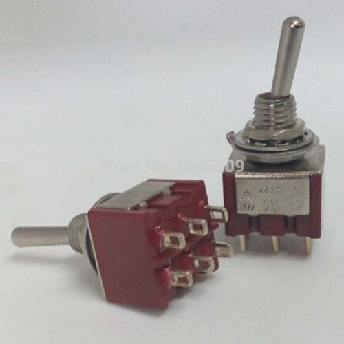 10pcs 6-pin dpdt push on-on mini toggle switch mini switches ul toggle switct for sale