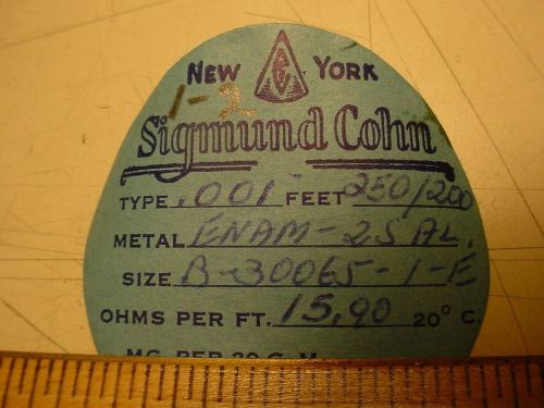Sigmund cohn specialty wire 2 rolls of .0009 and 2 rolls of .001