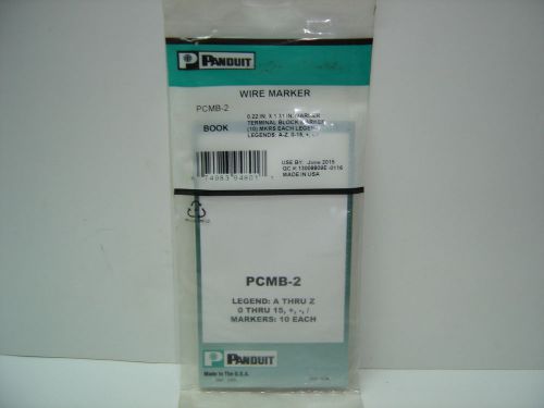 Panduit pcmb-2 wire marker legend:a thru z, 0 thru 15 +,-,/ markers: 10 each nib for sale