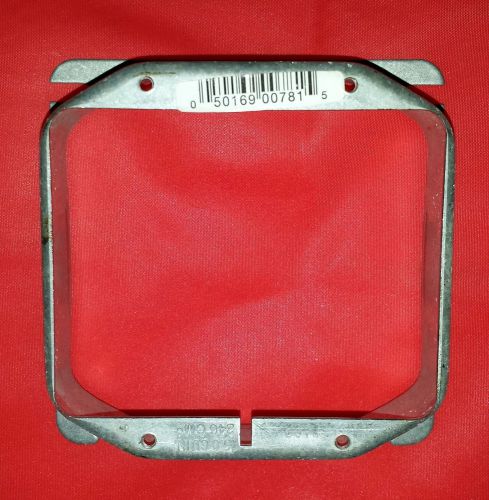 Raco # 781 1-1/4&#034; raised 4&#034; 15 cu.in. square box fixture cover for sale