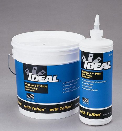 Ideal 31-398 yellow 77 plus wire pulling lubricant 1-quart squeeze bottle for sale