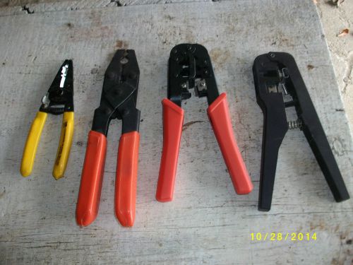 Lot of 4 Electrical Strippers and Crimpers Lot 14-32-0