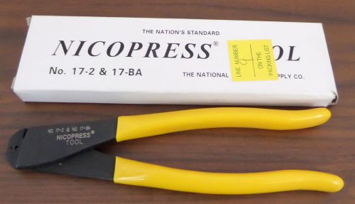 NICOPRESS Tool No. 17-2 &amp; No. 17-BA National Telephone Hand Crimper