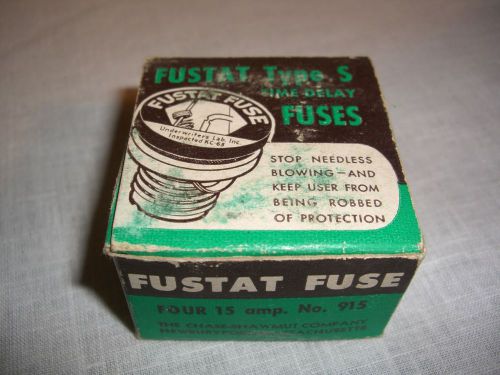 Fustat Type S Time Delay Fuses 4 In Box New 15 amp No. 915