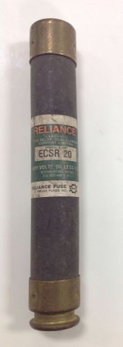 RELIANCE 600VAC 20A CLASS-RK5 FUSE LOT OF 2 ECSR 20