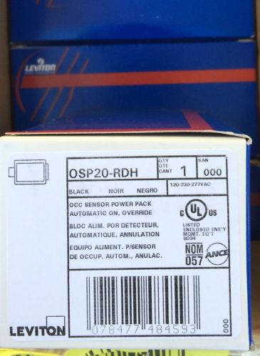 New Leviton OSP20-RDH Occupancy Sensor Power Pack, 120/277V