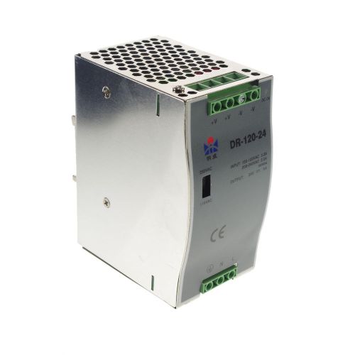 120w din rail mounted24vdc 5a output industrical power supply supplier freeship for sale