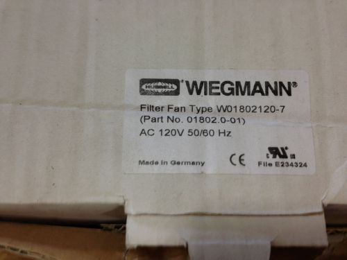 Wiegmann W01802120-7, 7&#034; FILTER FAN, 120V, 40CFM, LITE GRAY *NEW,SEE CONDITIONS*