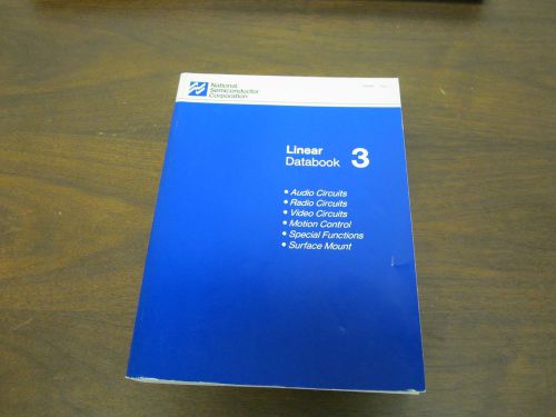 Linear databook 3, rev. 1,national semiconductor, 1988, 900+ pages for sale