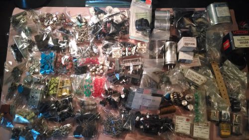Huge assorted lot!  [electronic components]  resistors, switches, caps, more for sale