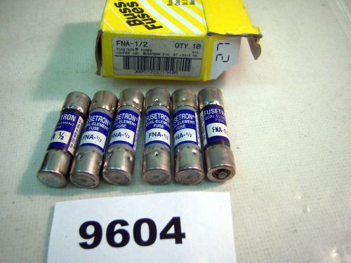 (9604) lot of 6 cooper bussmann fna-1/2 fuses for sale