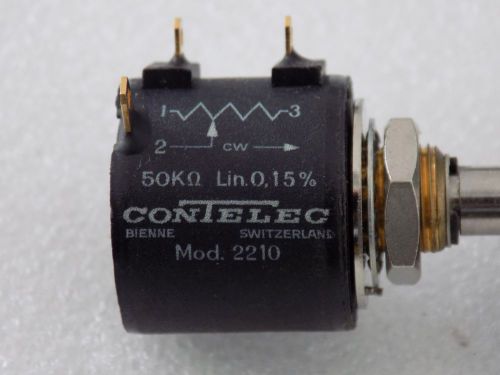 New Contelec Mod. 2210 50kOhm Lin. 0.15% Potentiometer Switzerland