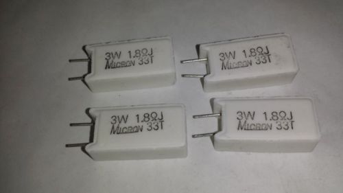 Micron Ceramic Resistor, 1.8 Ohm 3 W  5%  4 pcs