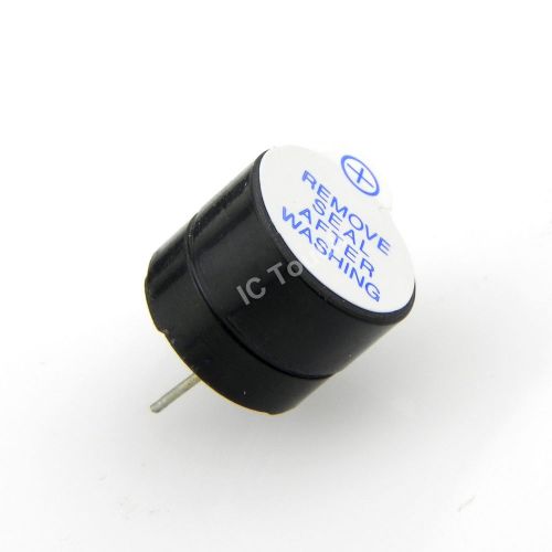 100pcs 5v active buzzer continuous black color beep 12 x 9.5mm for sale
